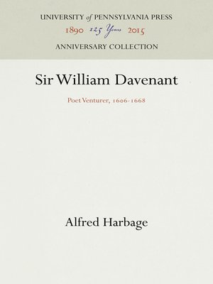 cover image of Sir William Davenant